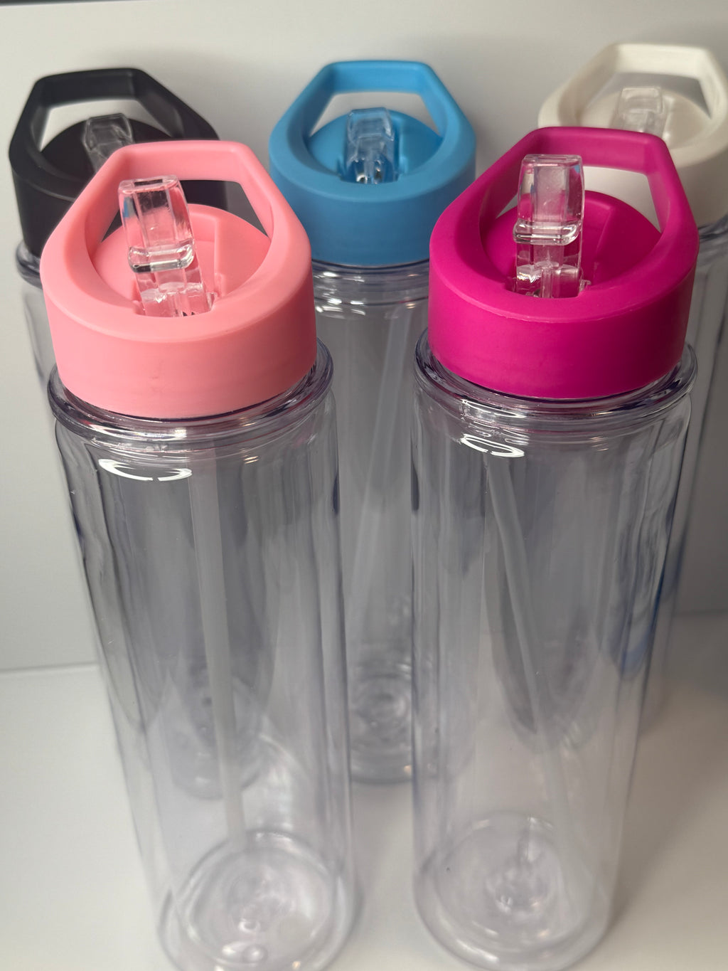 24oz Snow Globe Flip Straw Cups