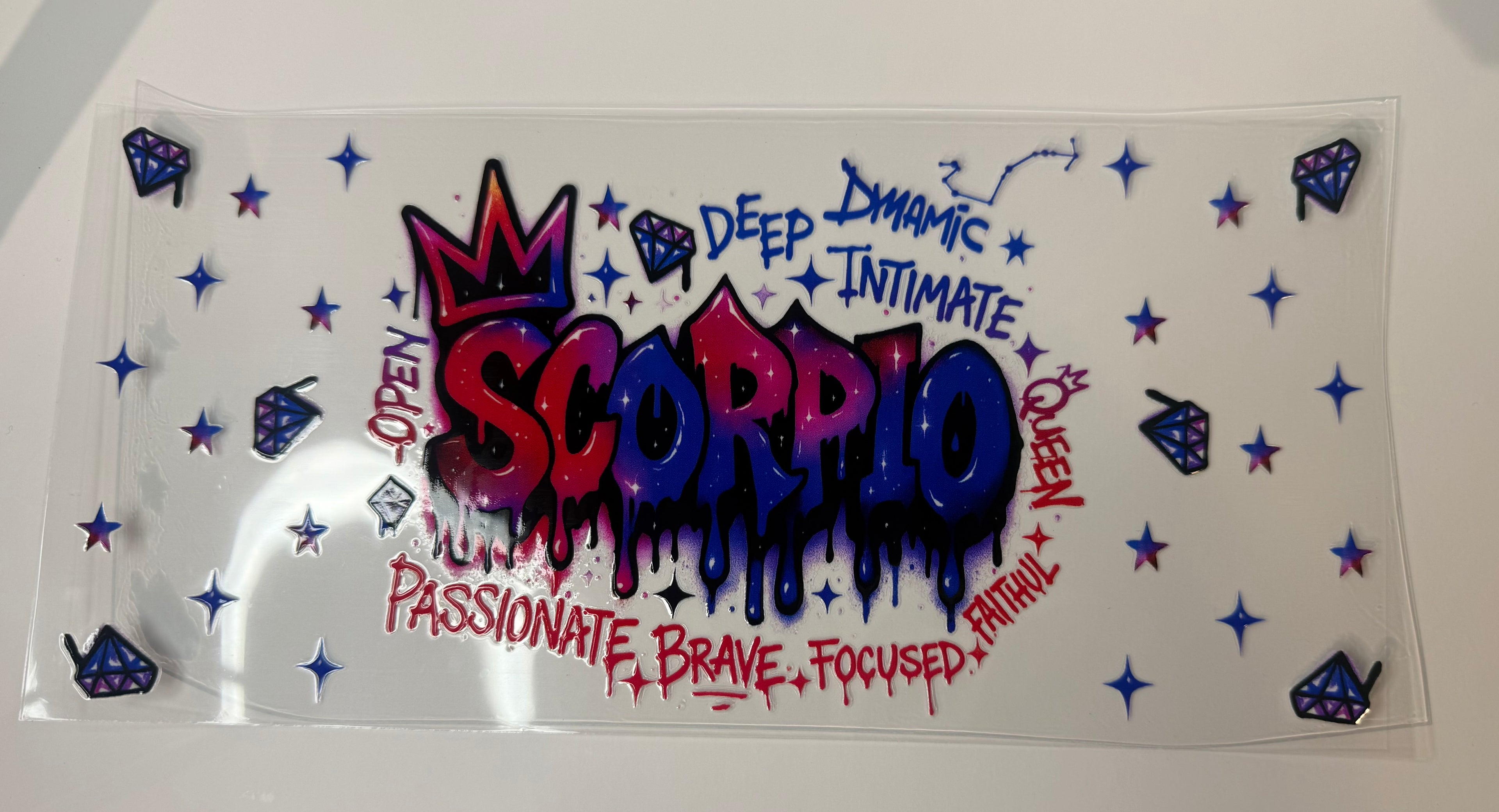 #443-AIR BRUSH RETRO ZODIAC SIGNS, ASTROLOGY