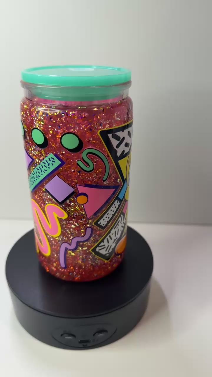 PRE-MADE TWEETY SNOW GLOBE TUMBLER ACRYLIC/ W MATCHING STRAW