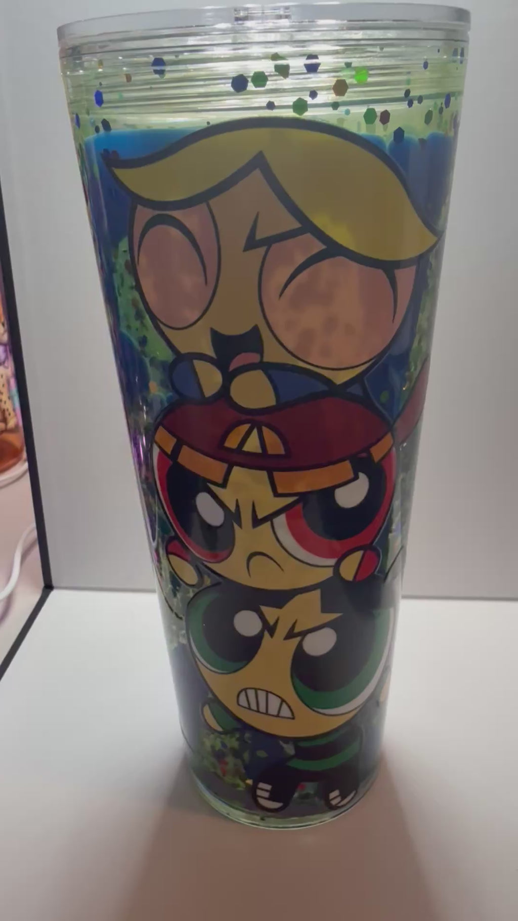 Pre-Made PowerPuff Girls Lava Acrylic 24oz w/ matching straw