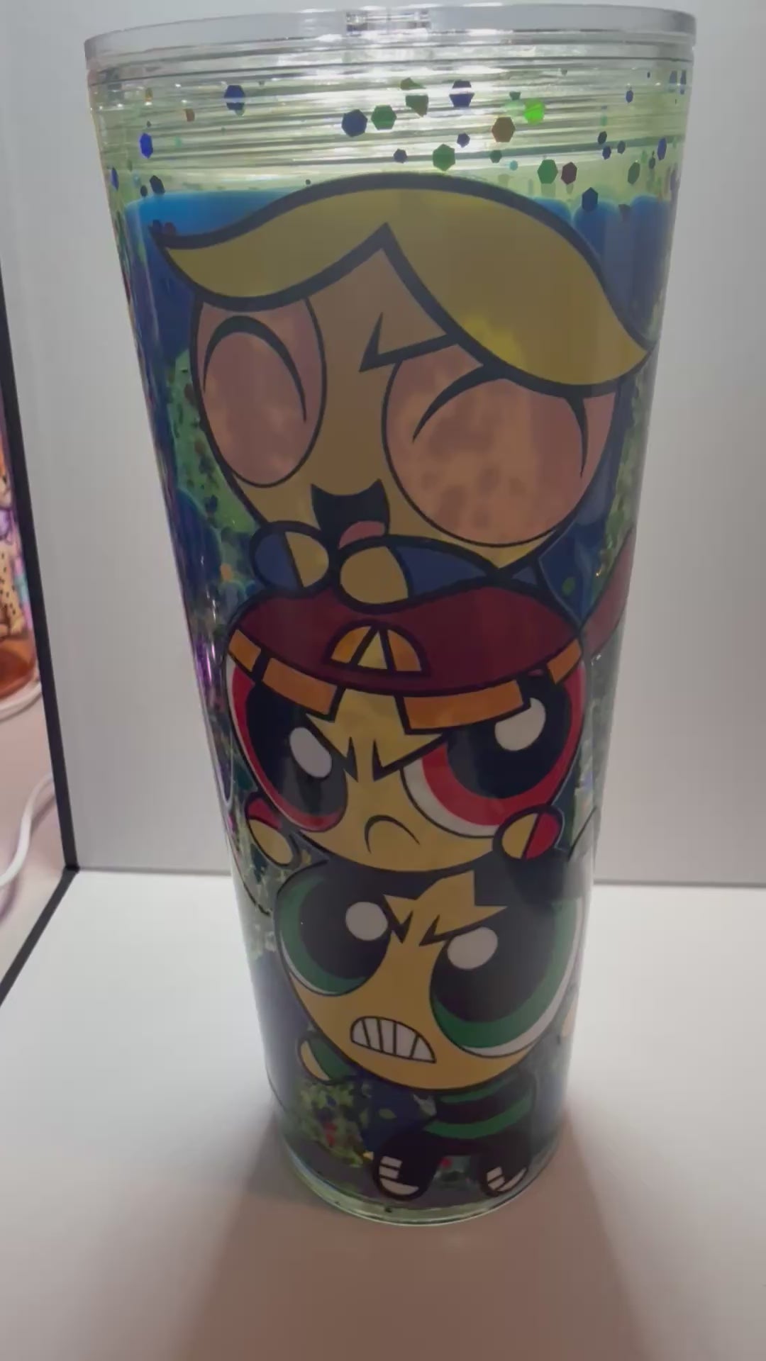 Pre-Made PowerPuff Girls Lava Acrylic 24oz w/ matching straw
